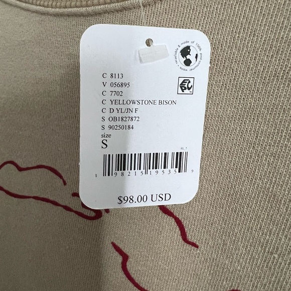 🆕FREE PEOPLE YELLOWSTONE We The Free Graphic Camden Pullover-Size Small - Picture 15 of 15